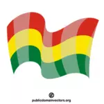 Drapeau national bolivien brandissant un drapeau national