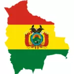 बोलीविया झंडा मानचित्र