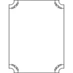 Vektor-Bild von dünnen Rahmenlinie mit dekorativen Ecken