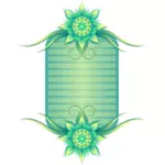 Vector graphics of flower patterned border detail
