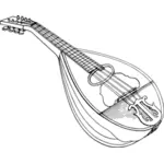 Bowlback mandolin vector line graphics