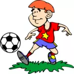 Fotbalista kope míč