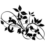 Branches and leaves silhouette clip art