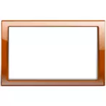 Gloss transparent brown frame vector drawing