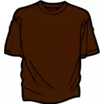 Brun t-shirt vektorritning