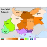 Peta Republik Bulgaria setelah perang dunia 2 gambar vektor