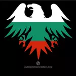 Геральдический орел с флаг Болгарии