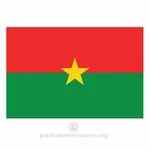 Vector bandeira de Burkina Faso