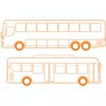 City bus vector illustraties