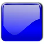 Gloss blue square decorative button vector image