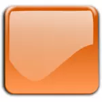 Gloss orange square decorative button vector clip art