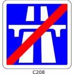 Vector graphics of end of motorway section roadsign