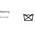 '' No se debe lavar '' símbolo