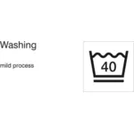Waschen Pflegesymbol 40