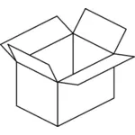 Vector de la imagen del arte de dibujos animados caja lineal