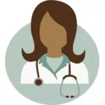 Immagine di vettore del medico femminile
