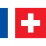 Suisse Francophone kieli valinta symboli vektori kuva