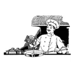 Chef matlaging vector illustrasjon