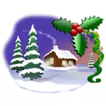 Christmas landscape vector