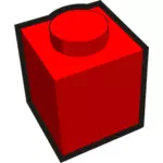 1x1 kid's brick element red vector image