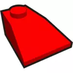 1x1 corner kid's brick element red vector clip art