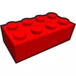 2x4 kid's brick element red vector illustration