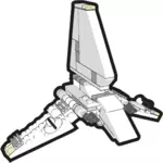 Vector afbeelding van kunststof spelen shuttle