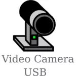 USB video camera semn vector illustration
