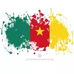 Kamerun bayrağı Paint'deki şeklin splatter