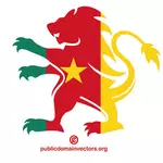Kamerun bayrağı taç vektör