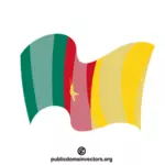 Cameroon state waving flag
