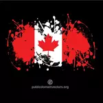 Kanadiske flagg med blekk sprut