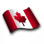 Bandiera sventolante canadese vettoriale immagine
