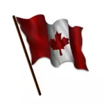 挥舞着加拿大国旗矢量图像
