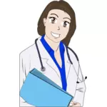 कार्टून महिला डॉक्टर