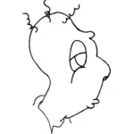 Grafika wektorowa z sennym kreskówka mężczyzna
