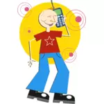 Cartoon telefon guy