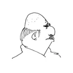 Karikatura staršího muže