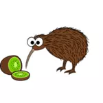 Kiwi Vogel mit Kiwi
