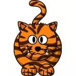 Kreslená kočka tygr