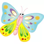 Sonriendo dibujos animados mariposa vector illustration