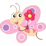 Cartoon butterfly art vector image