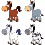 Векторные картинки отбора лошадей мультфильм