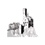 Lichtenstein hrad vektor