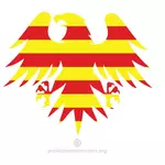 Eagle with flag of Catalonia