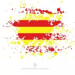 Katalanische Flagge in Tinte Spritzer