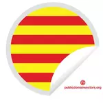 Klistermärke med flagga i Katalonien