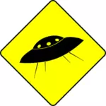 НЛО предупреждение знак векторное изображение