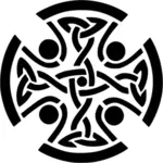 Celtic cross vector silhouette