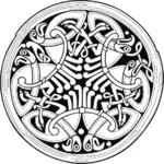 Dibujo celta Ornamental vectorial de círculo